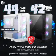  1 Msi Mag Pano M100 Pz Black / White Gaming Case - كيس جيمينج من ام اس اي !