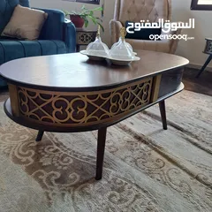  4 للبيع طقم كنب مع طاولات خشب