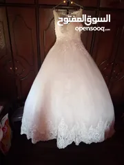  1 فستان عروس نخب استعمل مره واحده