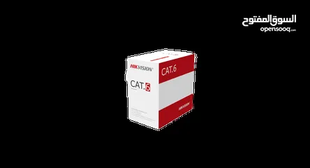  1 كابل شبكة هيكفيجن 27% نحاس Cat6  – طول 305 متر  HIKVISION NETWORK CABLE 27% COPPER CAT6 CCA
