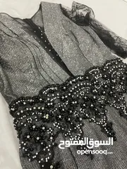  1 فستان سهرة رصاصي غامج لبس مره واحده للبيع  