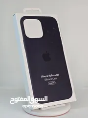  1 كفر آيفون 16 برو ماكس الأصلي آبل لون اسود Apple Original IPhone 16 Pro Max Silicone Case Black