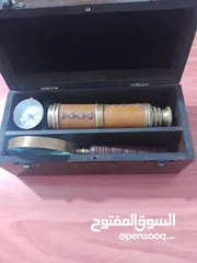  4 منظار مع بوصلة وعدسة كلها نحاس