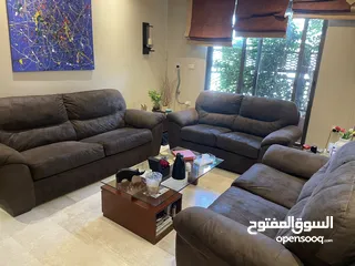  1 Nabuk Fabric Sofa Set (3 piece)