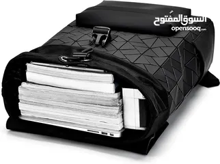  3 Shock Absorbing Waterproof Laptop Backpack with shoulder strap 15.6” -Black حقيبة شنتة لابتوب