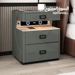  1 الكوميدينا الذكية مع الخزنة تصميم عصري وظائف ذكية أمان عالي مصنوعة من أجود أنواع الخشب .