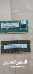  2 حبتين رام  وحده  Ddr3 2GB وحده ddr2 1GB