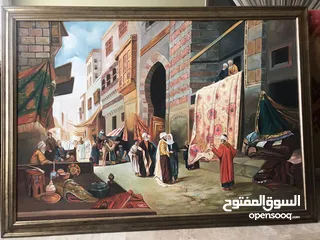  1 لوحه رسم يدوي لفنان عراقي 140× 100سم