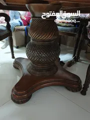  9 طاولة سفرة خشب زان