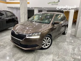  14 سكودا فابيا اوتوماتيك باللون البني المميز  2020 ترخيص 2019