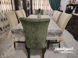  2 غرفه سفره بحال الوكاله خشب سويد ثقيل