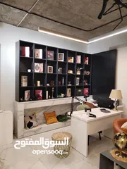  1 مكتبة خشب الارتفاع 248سم العمق 35سم  العرض 270سم