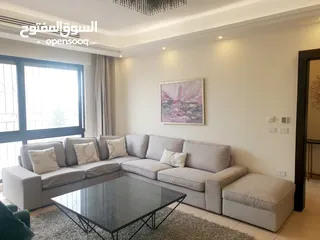  6 عبدون شقة مفروشة فخمة مع رووف ( دوبلكس ) للإيجار السنوي