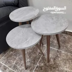  6 طاولات سرفيس 3 قطع ب 15 دينار  الاطقم pvc حراري  مقاوم للمي والرطوبه الخدوش ومكفولين  سارع بالطلب  .