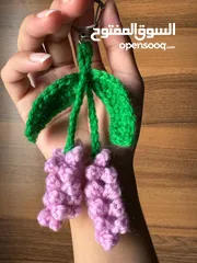  7 handmade lavender crochet keuchain