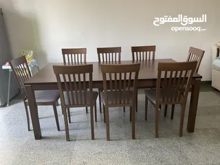  6 8 seater dining table with chairs (Bought from Pan)