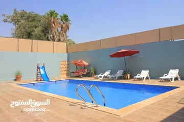 10 سبع شاليهات ( دوبلكس مع مسبح مفروشين ) للبيع في منطقة الشونة الجنوبية بعلى بعد 700 من الجسر