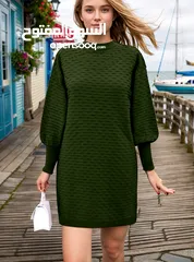  8 Knitted Pattern Dress, Made in Turkey – 10% Off Now!" فستان تريكو منقوش , صناعة تركية  – خصم 10% الآ