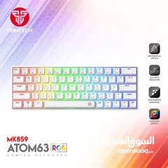  6 كيبورد ميكانيكي فانتيك Fantech Atom63 MK859 Mechanical Gaming Keyboard Arabic/English