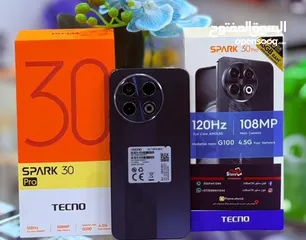  2 جهاز جديد بالكرتونة Spark 30 pro رام 16 جيجا 128 و 256 مكفول سنة متوفر توصيل