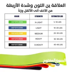  13 بكج مطاط تمارين المقاومه الرياضيه طقم عدد 5 قطع حبل مطاط رياضي طقم  شريط مقاومه رياضه