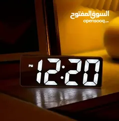  2 ساعة رقمية LED أنيقة مع منبه