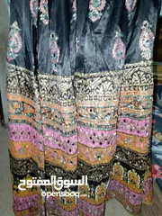 2 black gharara with unstitched black shirt ND dupatta full shisha work and paint work once used only