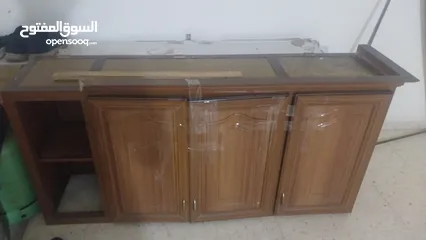  1 خزائن مطبخ المنيوم و مجلى للبيع بسعر مغري