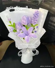  4 زهور يدوية الصنع..حسب الطلب