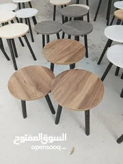  11 طربيزات سيرفس وسط   قطر الدائرة 35سم ارتفاع الطربيزات 40/45/50