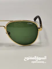  4 كارتير بمواصفات عالية جداً أعلى كواليتي   عدسة زجاج لون زيتوني مميز جداً  العدسة UV حماية من الإشعاع