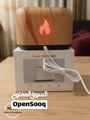  1 Modern Flame Aromatherapy Diffuser – LED Fire Effect, Ultrasonic Mist & Humidifier