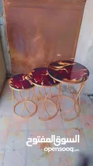  9 ,طاولات معدن بلور طباعه