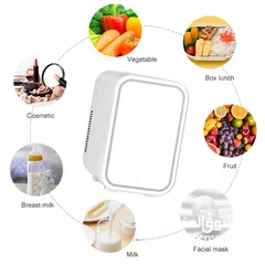  4 Hot and Cold Dual Use Portable Freezer with Makeup Mirror, Constant Temperature Control Mini Cosmeti