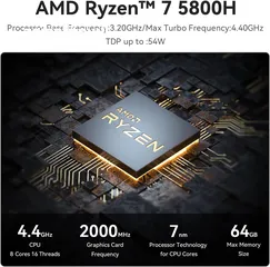  8 كمبيوتر بحجم الكف رايزن 7 32GB RAM 500GB M.2 SSD AMD