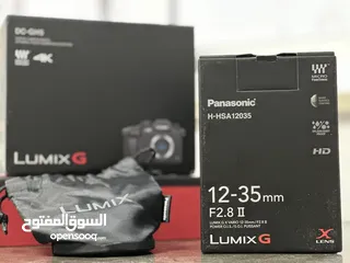  7 للبيع كاميرا : Panasonic lumix GH5 4K عدسة :  Panasonic 12-35 f2.8 II