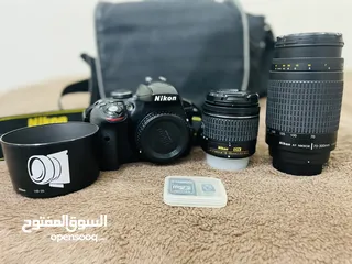  5 Nikon D3300 camera With Two Lenses