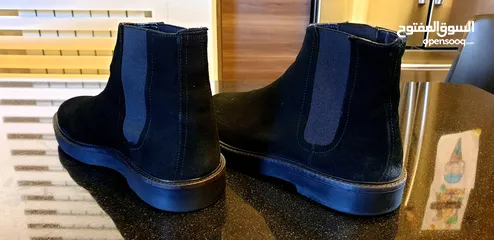  3 ZARA original black suede men boots used size 43  شوز ماسيمو اصلي