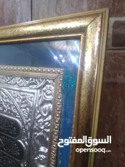  6 نوادر...برواز كبير لباب الكعبة مطلي بالفضة