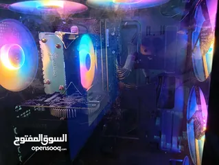  7 كمبيوتر تجميع اداء جبار مع شاشة جديدة وكمان شاشة ثانية وكيبورد ميكانيكال وماوس وايرلس وسماعه محيطية