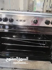  5 غاز ناشونال 5 عيون ستالس ستيل 90 سم الغاز وكاله مش بحاجه لا اي صيانه مطلوب فيه
