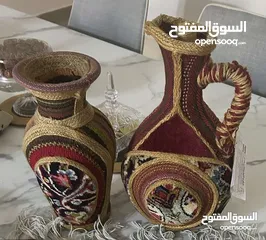  2 فخار مغلف بنسيج نول يدوي ايراني