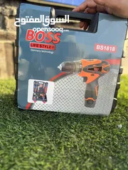  1 Boss High Quality Compact Drill 21 Volt Battery شنيور مدمج عالي الجودة من بوس، بطارية 21 فولت