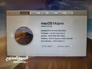  9 Macbook mid 2012 for sale