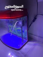  3 Fish tank with led light +water pump