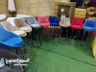  15 كراسي بار ثابت قطيفه و جميع الالوان متوفره