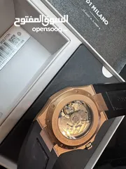  3 MEN'S SKELETON RUBBER ROSE GOLD ساعة رجالي من ارقى الماركات العالميه 2023