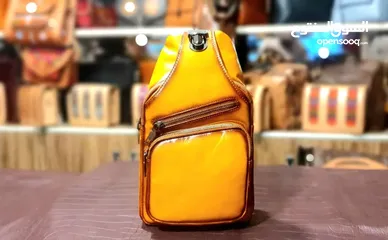  18 Handmade leather shoulder bags حقائب  جلدية مصنوعة يدويا