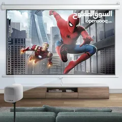  1 شاشة عرض بروجكتر يدوية قياس 280*280سم