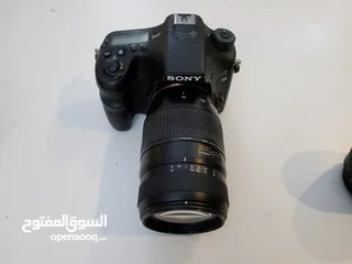  6 Sony Used Alpha A68 Camera 3 lenses 3 Batteries - كاميرا سوني